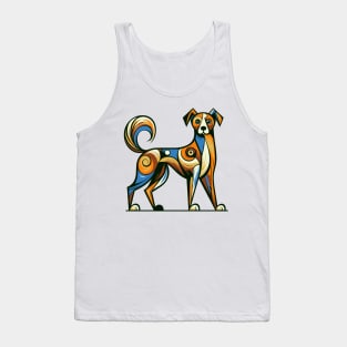 Pop art dog illustration. cubism illustration of a dog Tank Top